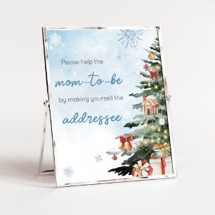Blue Winter Baby Its Cold Outside Envelope Station Poster