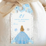 Blue Winter Blonde Hair Princess Birthday Party Gift Tags<br><div class="desc">This elegant and glamourous gift tag can be personalised with a name or title such as daughter, granddaughter, niece, friend etc. The design features a beautiful princess with blonde hair and fair skin in a blue ball gown. The text combines handwritten script and modern sans serif fonts for a classy...</div>