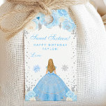Blue Winter Blonde Hair Princess Sweet Sixteen Gift Tags<br><div class="desc">This elegant and glamourous gift tag can be personalised with a name or title such as daughter, granddaughter, niece, friend etc. The design features a beautiful princess with blonde hair and fair skin in a blue ball gown. The text combines handwritten script and modern sans serif fonts for a classy...</div>