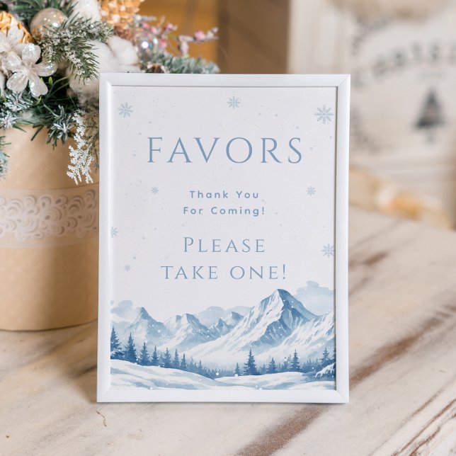 Blue Winter Bridal Shower Favour Poster (Creator Uploaded)