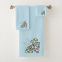 Blue Winter Celtic Knots and Snowflakes