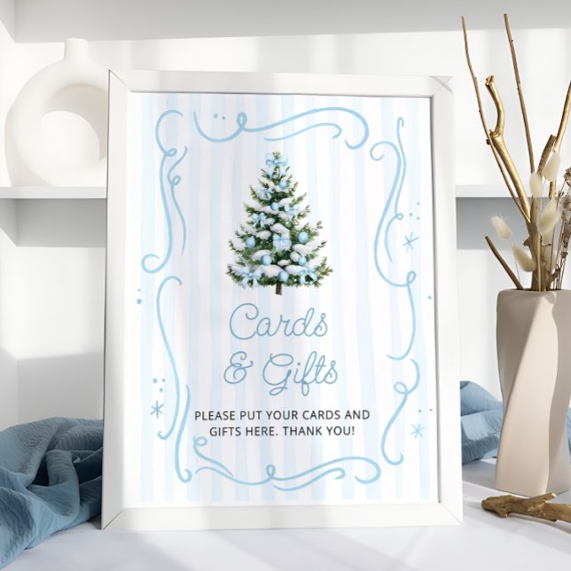 Blue Winter Christmas Baby Shower Cards and Gifts Poster (Creator Uploaded)