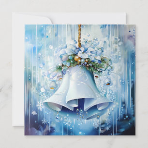 Blue Winter Christmas Greeting Card