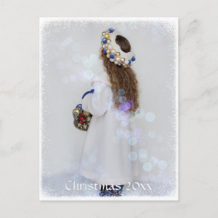 Blue Winter Christmas Postcard