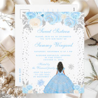 Blue Winter Dark Skin Princess Sweet Sixteen