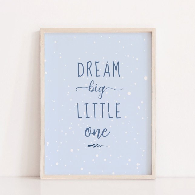 Blue Winter Dream Big Little One Nursery Decor (Blue Winter Dream Big Little One Nursery Deco)