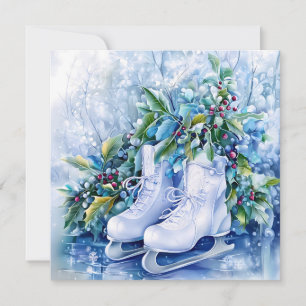 Blue Winter Greeting Card