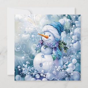 Blue Winter Greeting Card