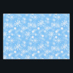Blue Winter Holiday Snowflake Pattern Wrapping Paper Sheet<br><div class="desc">Blue Winter Holiday Snowflake Pattern</div>