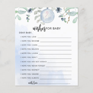 Blue Winter Party game   wishes for baby game