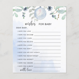 Blue Winter Party game   wishes for baby game