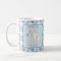 Blue Winter Polar Bear Baby Shower Gift