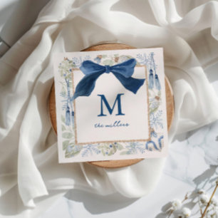 Blue Winter Seasonal Square Napkin