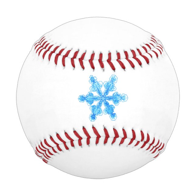Blue Winter Snowflake Baseball (Front)