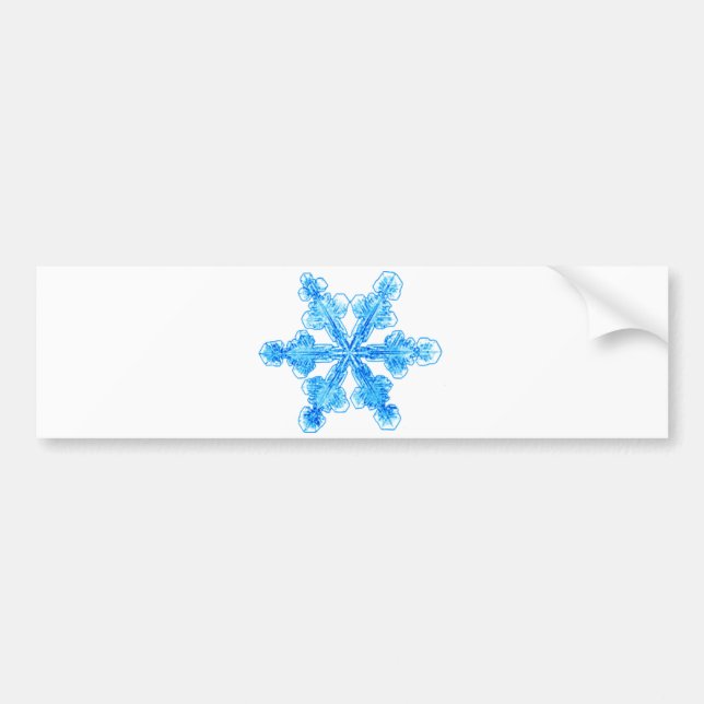 Blue Winter Snowflake Bumper Sticker (Front)