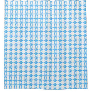 Blue Winter Snowflake Shower Curtain