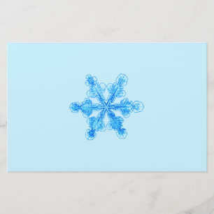 Blue Winter Snowflake Stationery