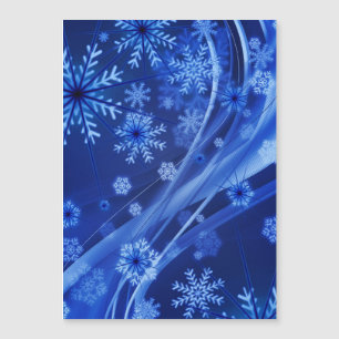 Blue Winter Snowflakes Christmas