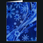 Blue Winter Snowflakes Christmas<br><div class="desc">Blue Christmas design with decorative winter swirls and snowflakes.</div>