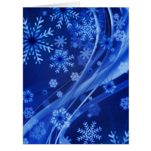Blue Winter Snowflakes Christmas
