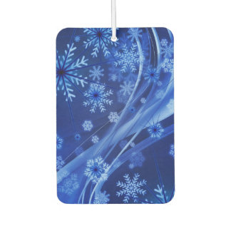 Blue Winter Snowflakes Christmas Car Air Freshener