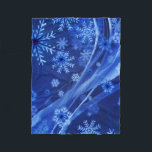 Blue Winter Snowflakes Christmas Fleece Blanket<br><div class="desc">Blue Christmas design with decorative winter swirls and snowflakes.</div>