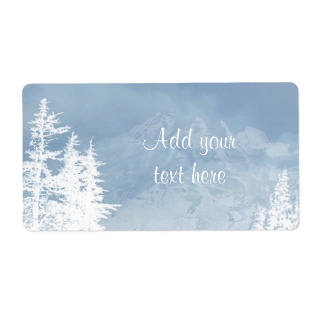Blue Winter Snowflakes Winter Blue Address Labels (Front)