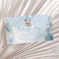 Blue Winter Teddy Bear Baby Shower Books For Baby