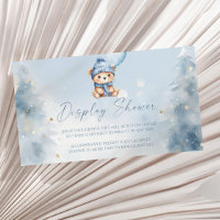 Blue Winter Teddy Bear Baby Shower Display Shower