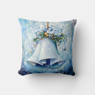 Blue Winter Throw Pillow