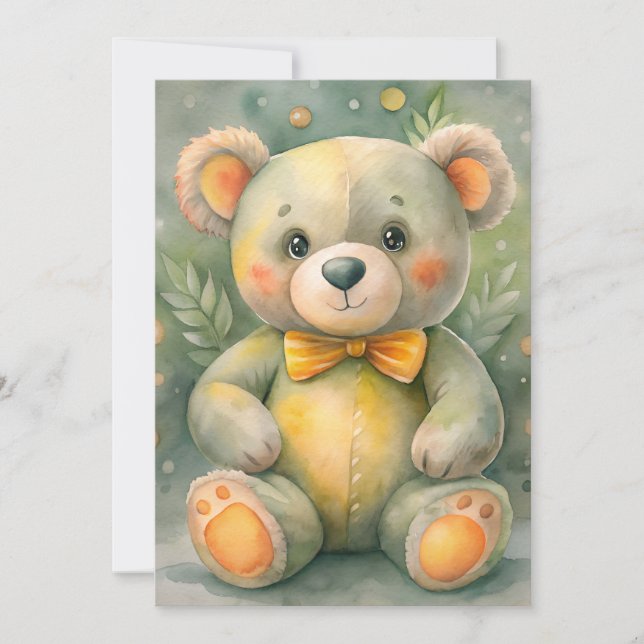 Blue Winter with Deers Invitation (Front)