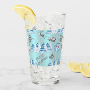 Blue Winter Wonderland Christmas Glass