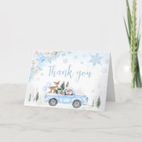 Blue Winter Woodland Truck Baby Shower 