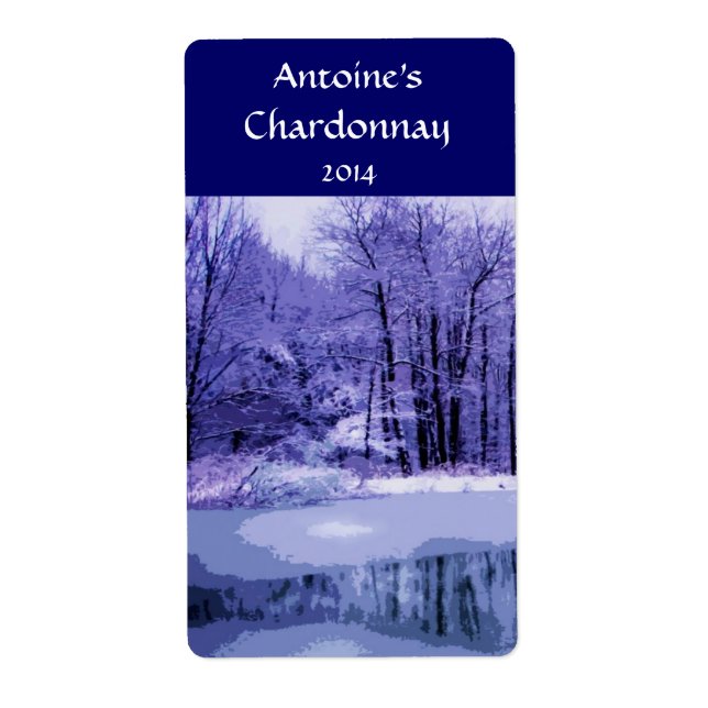 Blue Winter Woods Wine (Front)