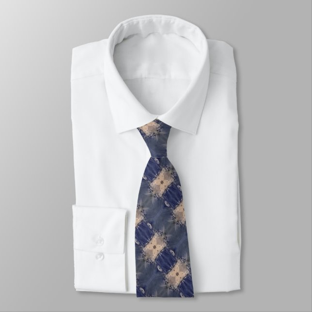 Blue with beige tie (Tied)