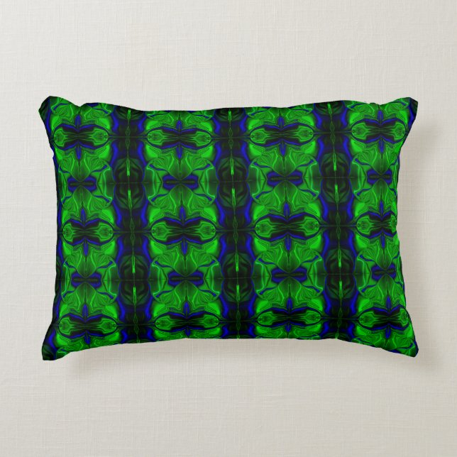 Blue with 'floating' intertwined strokes decorative cushion (Front)