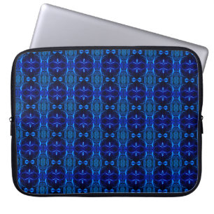 Blue with 'floating' intertwined strokes laptop sleeve