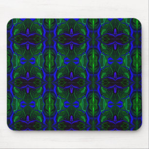 Blue with 'floating' intertwined strokes mouse pad