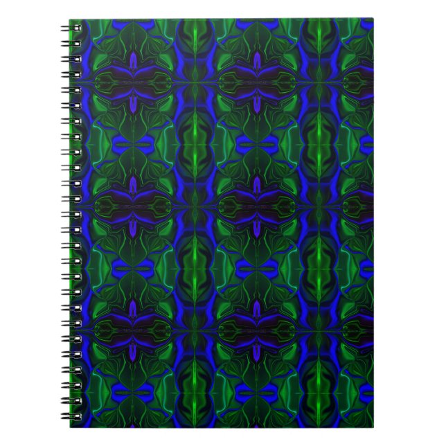 Blue with 'floating' intertwined strokes notebook (Front)
