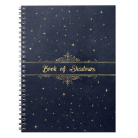 Blue With Golden Stars Fancy Pagan Book of Shadows