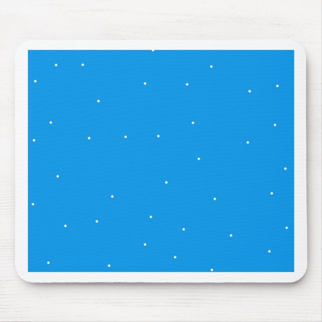 Blue with white dots accessories to customise mouse pad (Front)