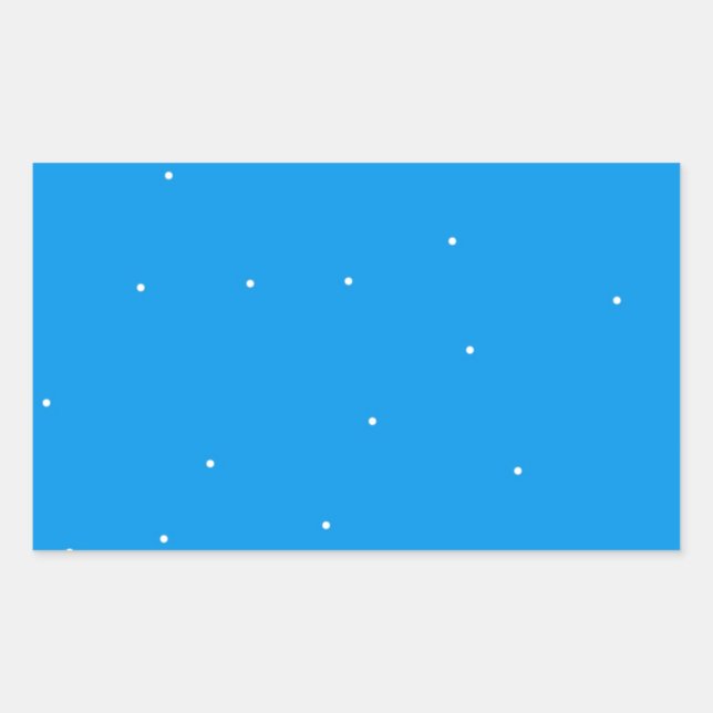 Blue with white dots accessories to customise rectangular sticker (Front)
