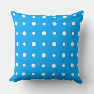 Blue with white dots cushion