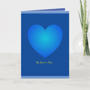 Blue Without You Folded Greeting Card
