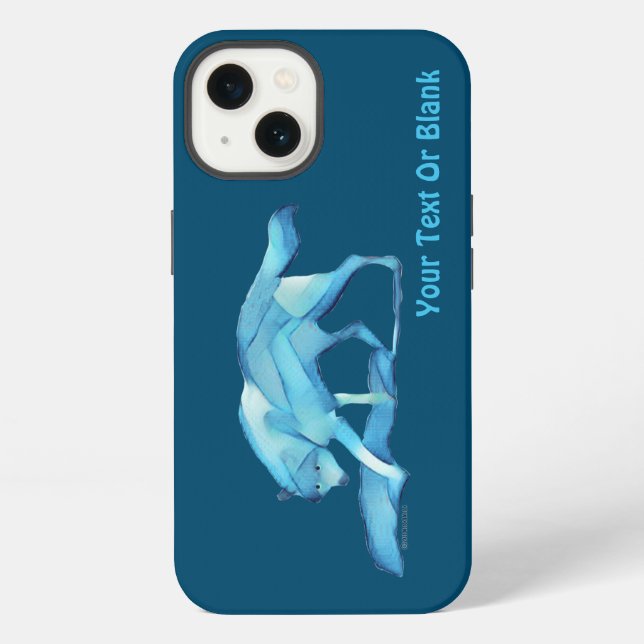Blue Wolf Case-Mate iPhone Case (Back)