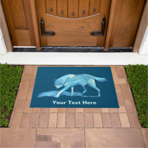 Blue Wolf  Doormat