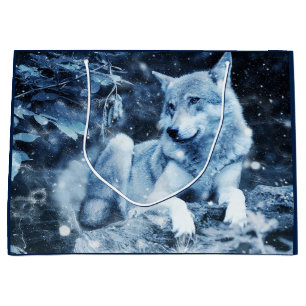 blue wolf gift bag