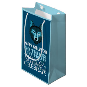 Blue Wolf, Halloween Party Small Gift Bag