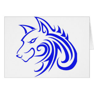 Blue Wolf Head