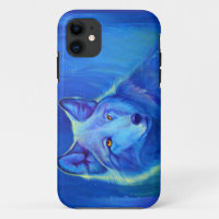 Blue Wolf iPhone 5 / 5S Custom Case | Wolf Design